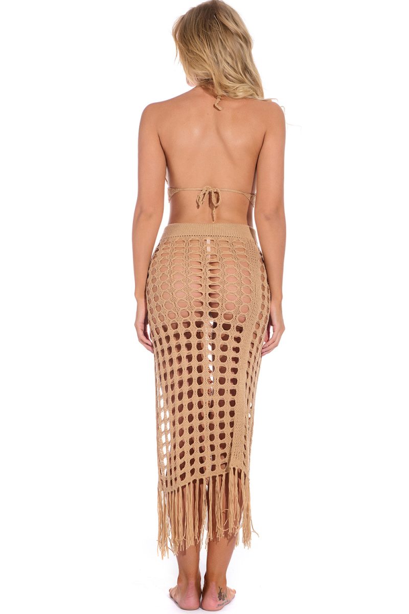 See-through Split Beach Sun Protection Women Knit Skirt Skirt - Image 5