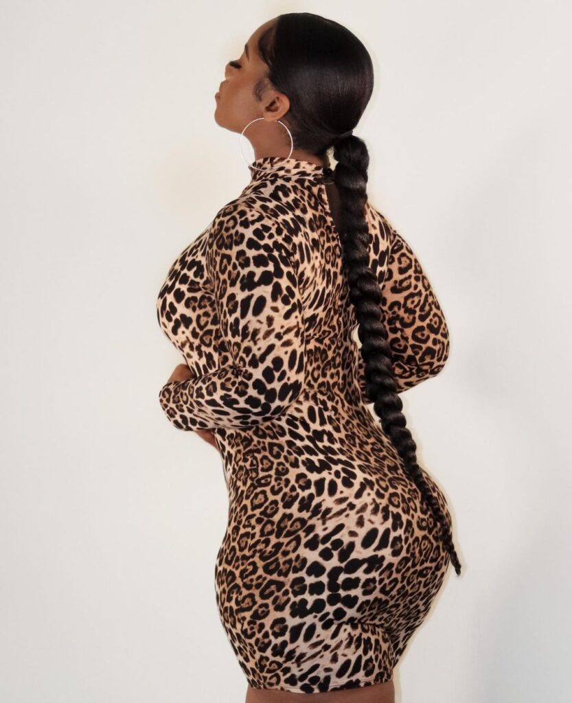 Plus Size Plus Size Women Clothing Women Clothing New Early Autumn Leopard Print Dress - Image 3