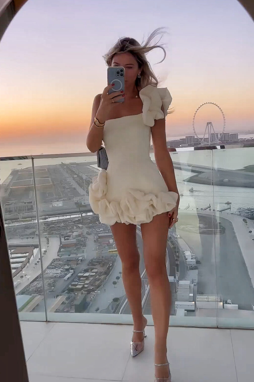 Summer Women Clothing Dress Ruffled Bud Waist Dress One Shoulder Tube Top Hip Dress - Image 4