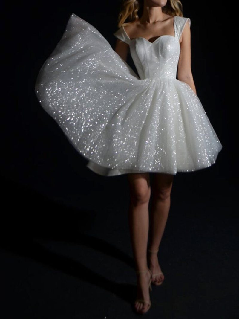 Women Clothing Sexy Sequined Large Swing Princess Cocktail Dress Evening Gown - Image 2