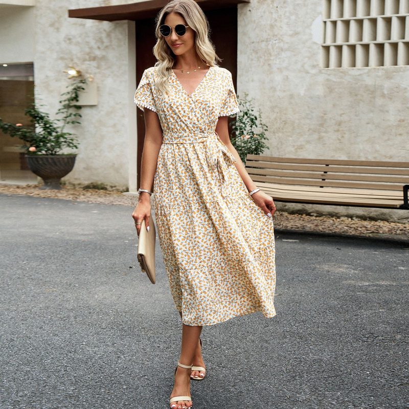 Summer Vacation Casual Floral Dress - Image 3