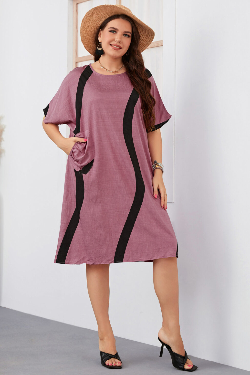 Plus Size  Girls Short Sleeve Loose Dress Summer Women Clothes - Image 3
