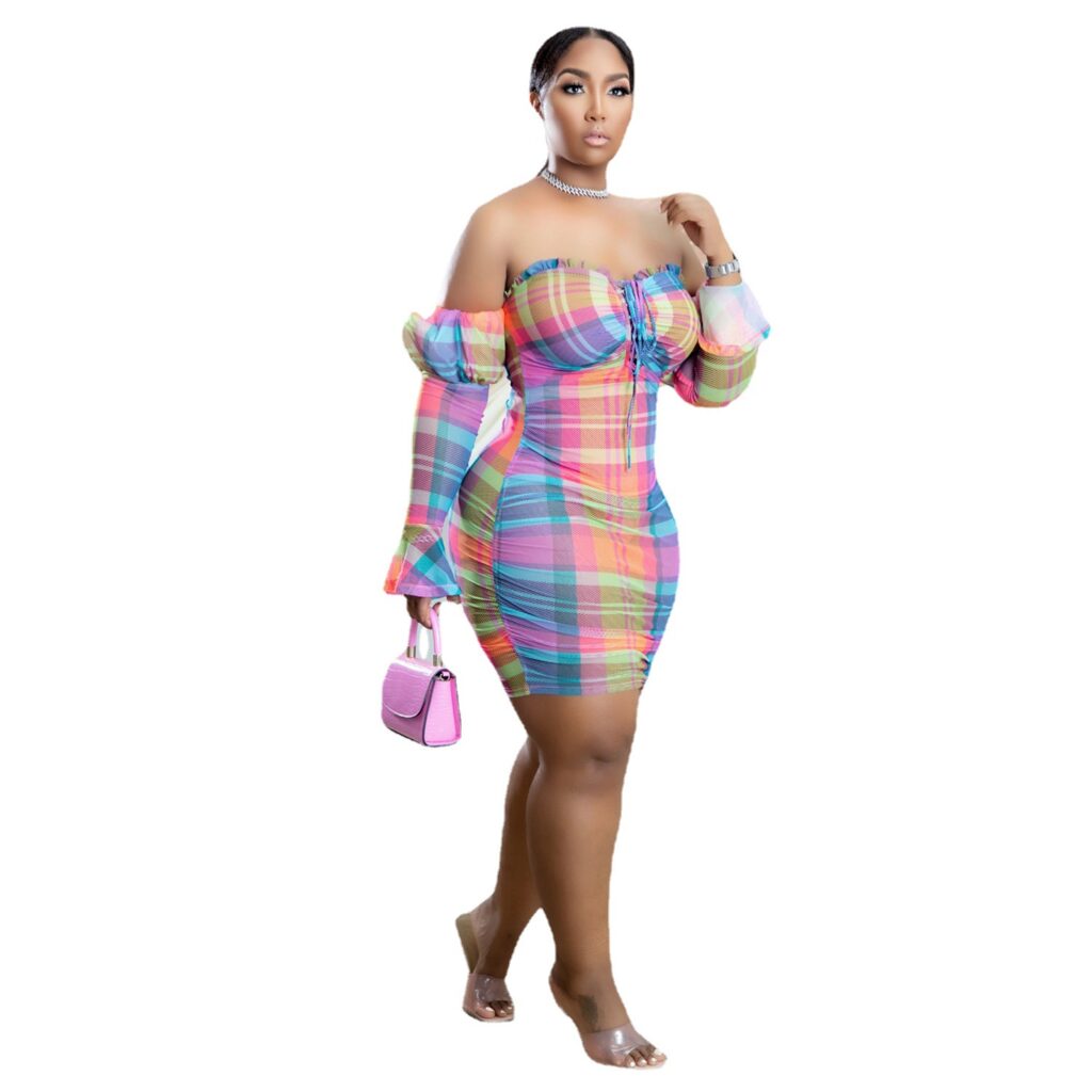 Plus Size Wrapped Chest Strap  Woman Dress - Image 4