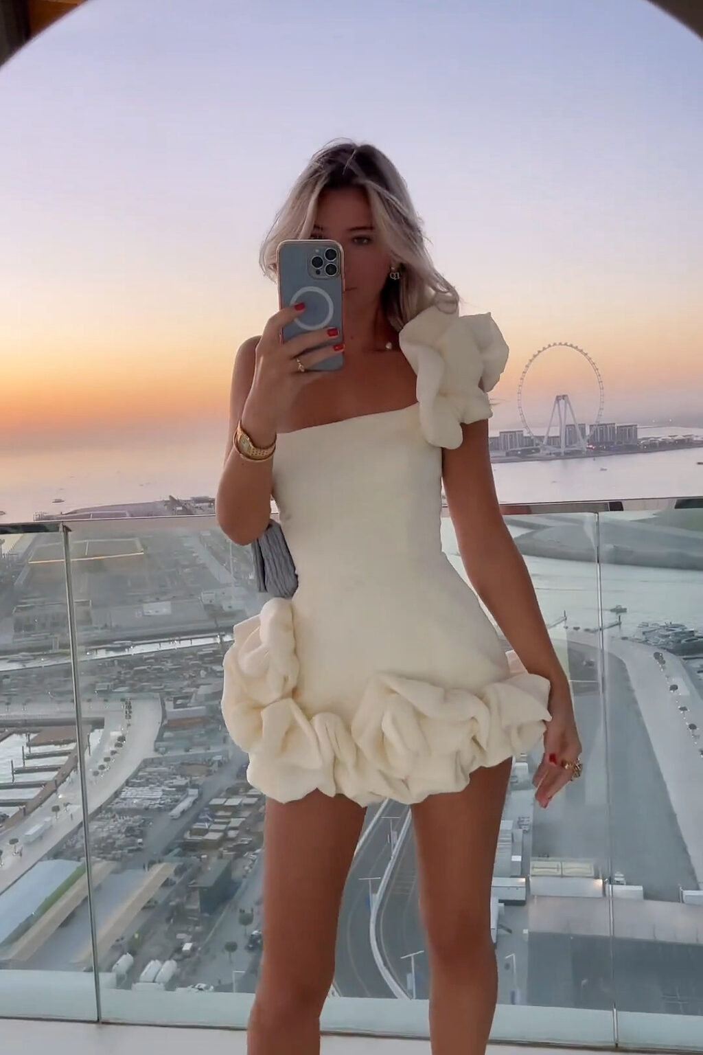 Summer Women Clothing Dress Ruffled Bud Waist Dress One Shoulder Tube Top Hip Dress - Image 2