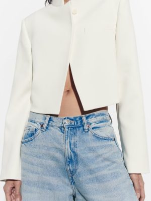 Women Solid Pocket Short Blazer Elegant