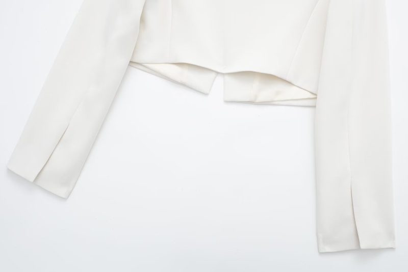 Women Solid Pocket Short Blazer Elegant - Image 5
