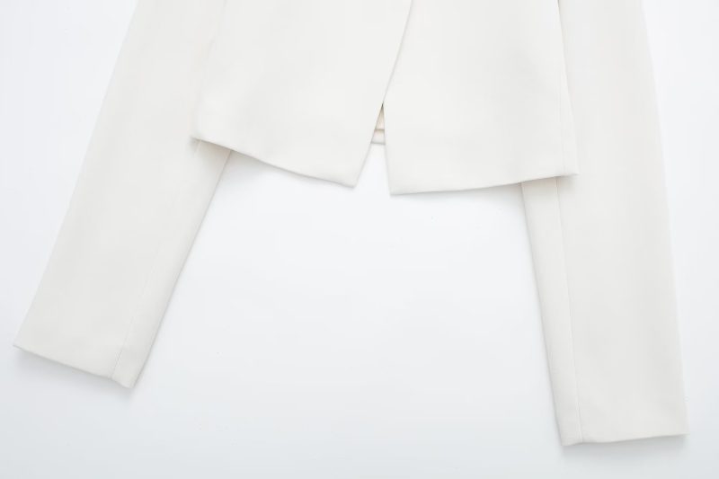Women Solid Pocket Short Blazer Elegant - Image 8