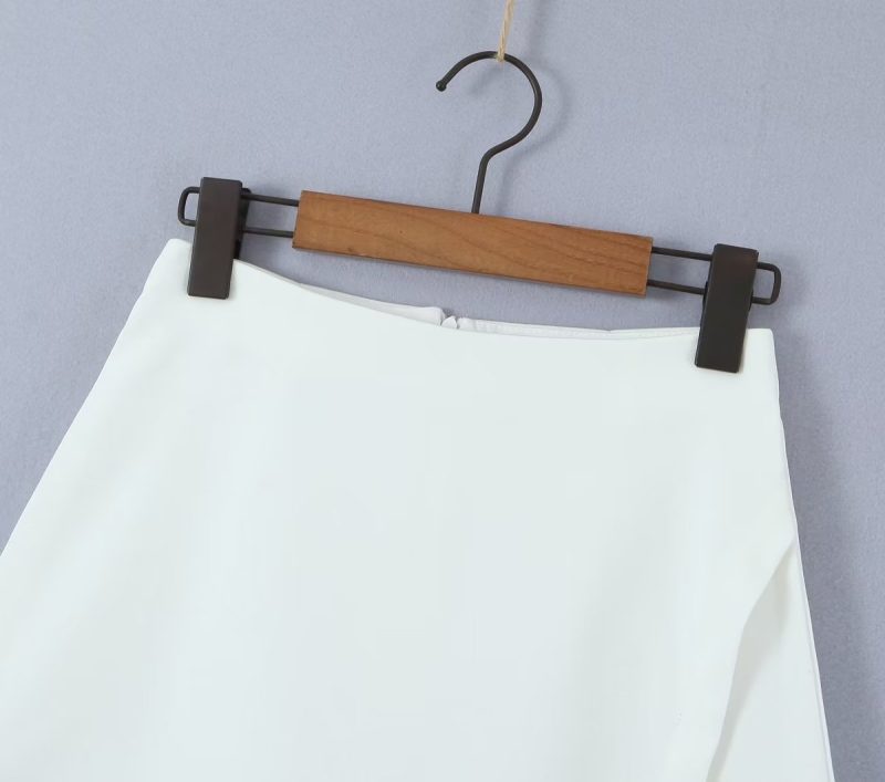 Spring Summer High Waist Slimming Hip Skirt Skirt Slit on Both Sides Ultra Short Wrapped Skirt - Image 5