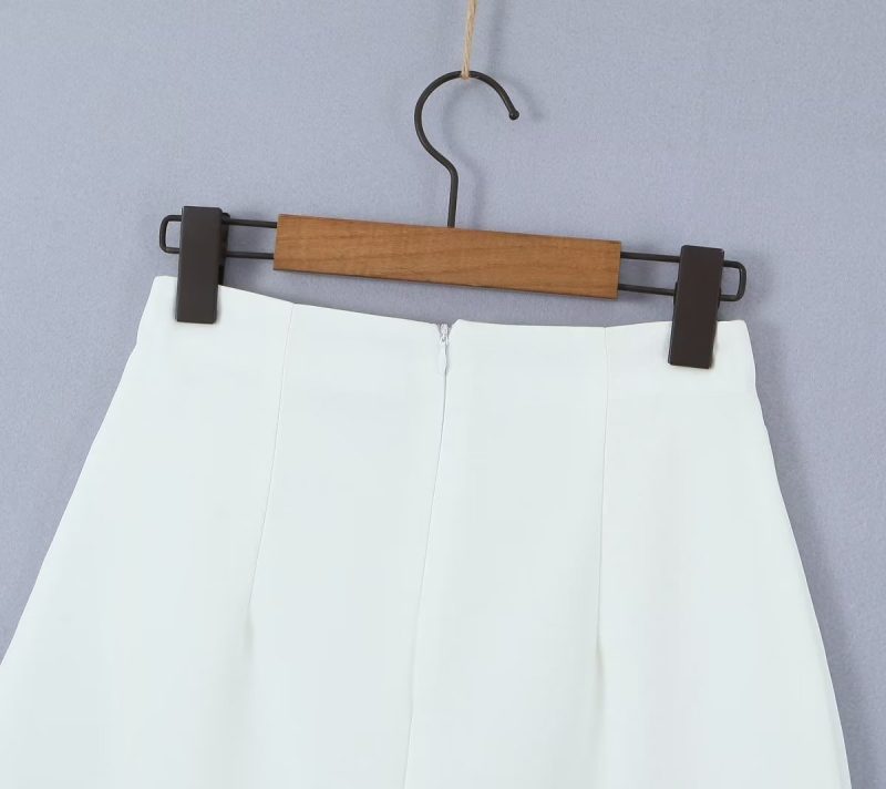 Spring Summer High Waist Slimming Hip Skirt Skirt Slit on Both Sides Ultra Short Wrapped Skirt - Image 9