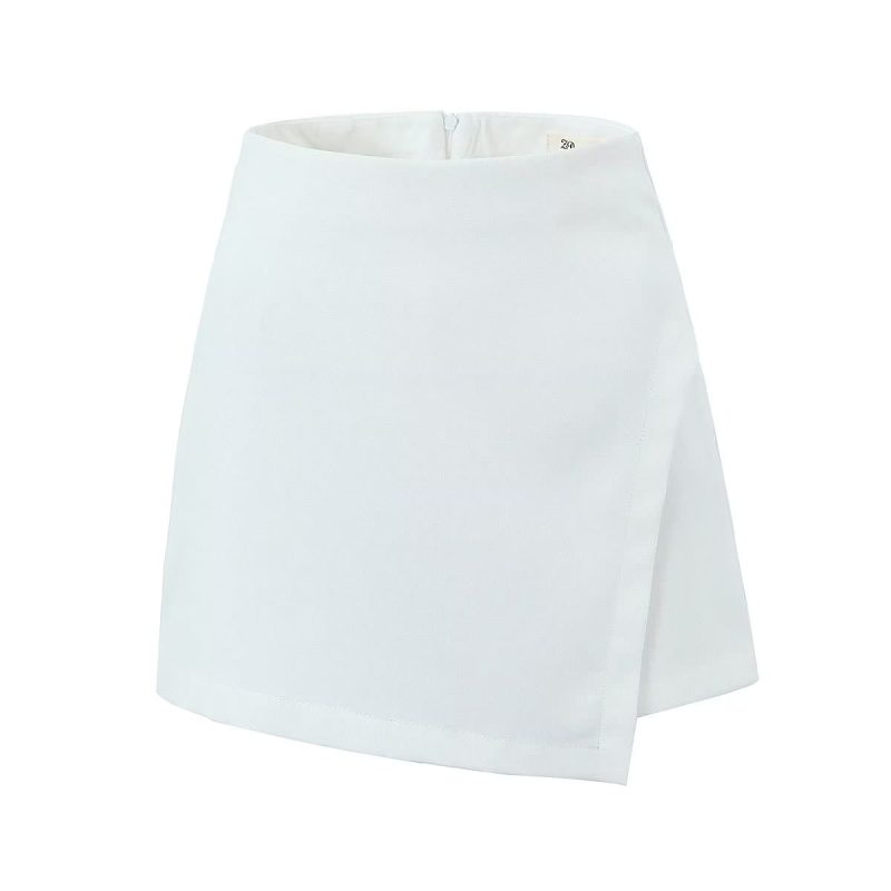 Spring Summer High Waist Slimming Hip Skirt Skirt Slit on Both Sides Ultra Short Wrapped Skirt - Image 13