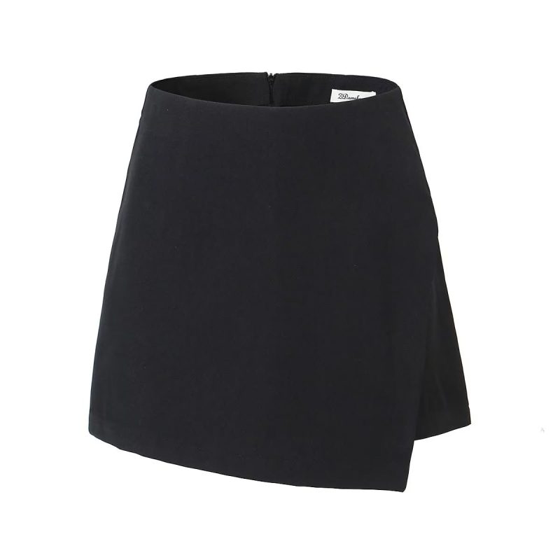 Spring Summer High Waist Slimming Hip Skirt Skirt Slit on Both Sides Ultra Short Wrapped Skirt - Image 14