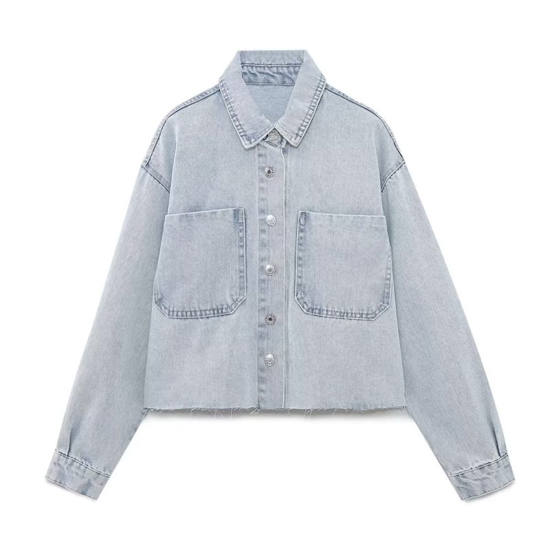 Spring Women Clothing Urban Casual   Short Denim Jacket Coat - Image 3