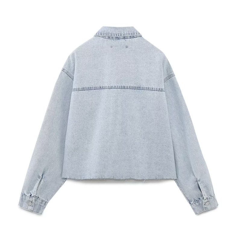 Spring Women Clothing Urban Casual   Short Denim Jacket Coat - Image 4
