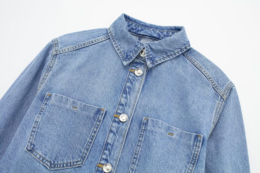 Summer Women  Short Denim Jacket Coat Mid Length Skirt Set - Image 4
