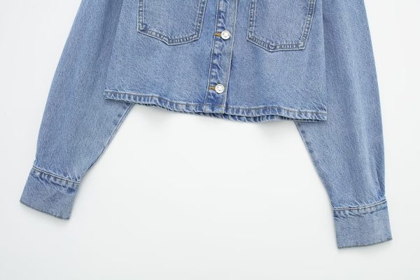 Summer Women  Short Denim Jacket Coat Mid Length Skirt Set - Image 5