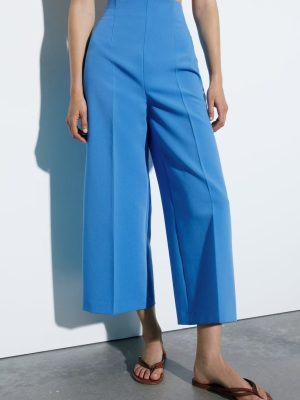 Summer Women Clothing Street Urban Casual High Waist Wide Leg Pants