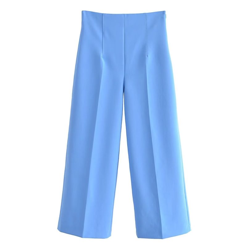 Summer Women Clothing Street Urban Casual High Waist Wide Leg Pants - Image 3