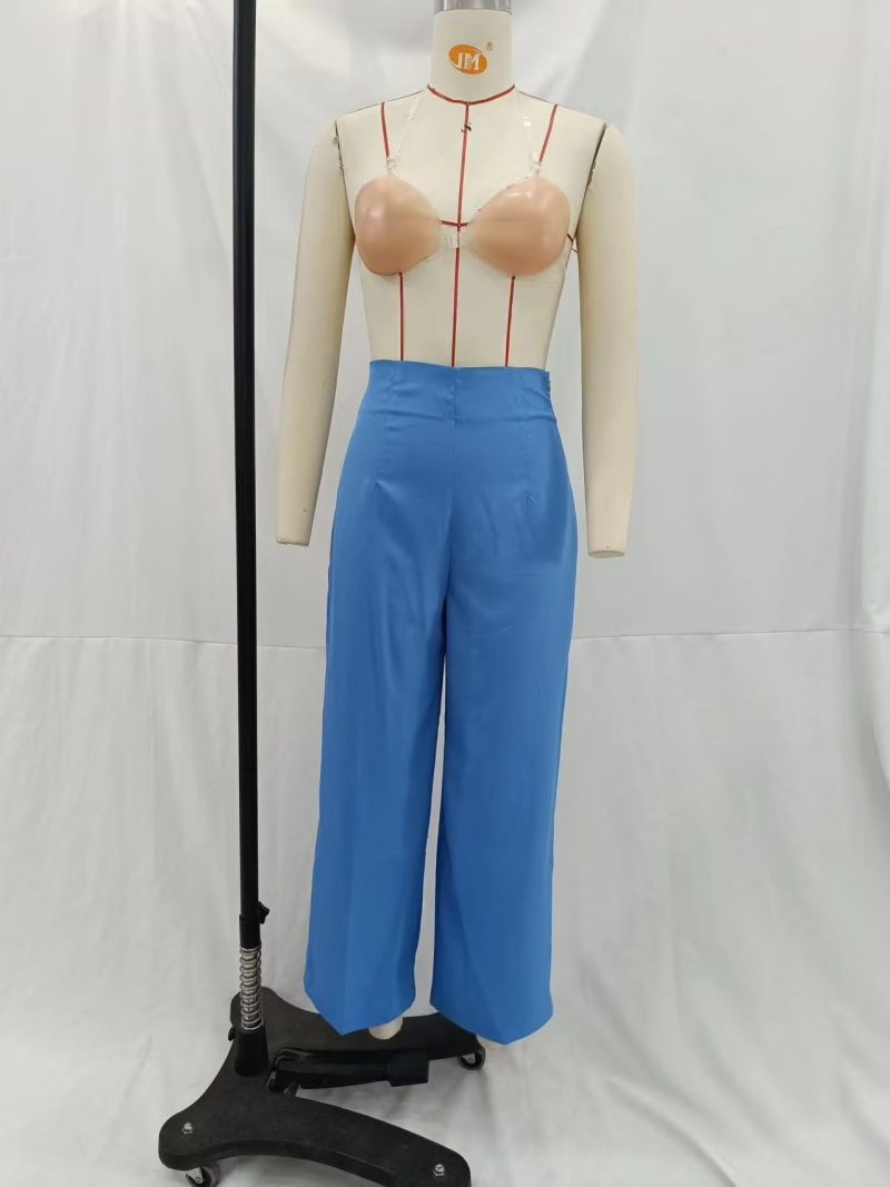 Summer Women Clothing Street Urban Casual High Waist Wide Leg Pants - Image 14