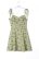 Seaside Beach Vacation Strap Mini Women Summer Backpack Lace up Slim Fit Printed Checks Dress Boho Summer Outfits