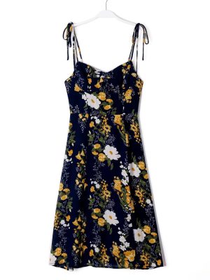 Sexy Tube Top Printing Slip Dress Women Clothing High Waist Slim Midi Dress Boho Summer Outfits