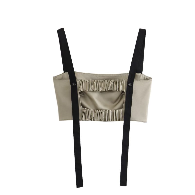Summer Women Clothing Sling off Neck Short Top - Image 3