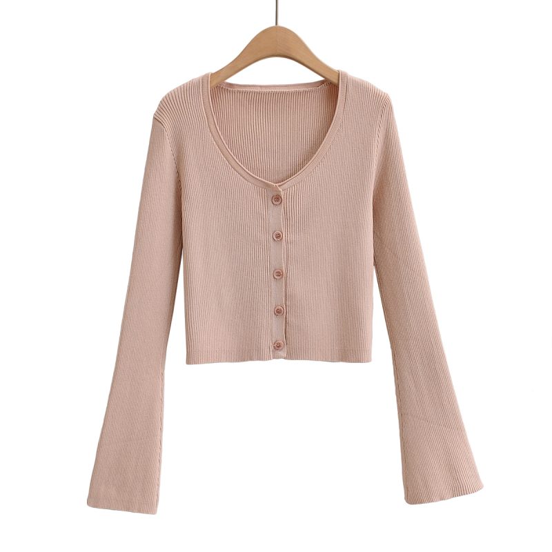 Women Slim Fit Sexy Elegant Cardigan Tank Top Half Skirt Set - Image 6