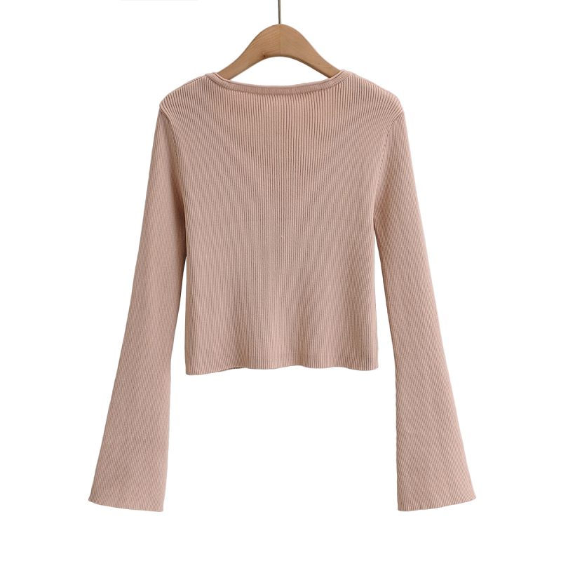 Women Slim Fit Sexy Elegant Cardigan Tank Top Half Skirt Set - Image 7