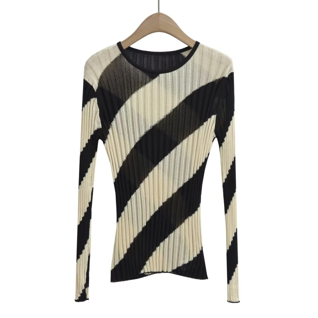 Winter Contrast Color Bottoming Slim Sweater Women - Image 3