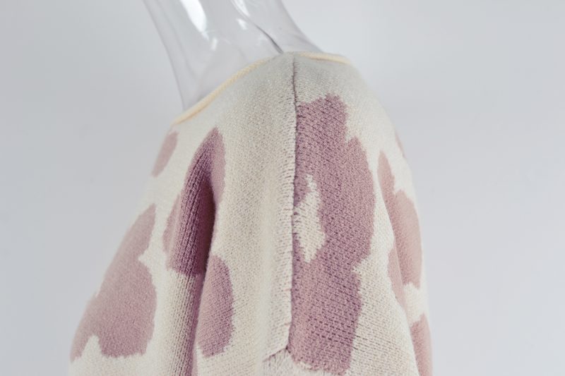 Early Autumn Women Clothing Long Sleeve Short Floral Sweater Pullover Sweater - Image 10