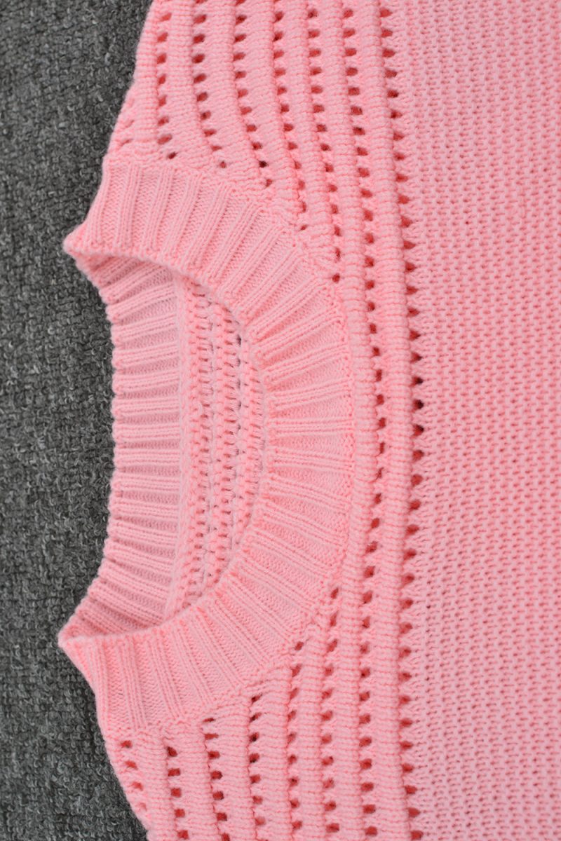 Autumn Women Clothing Solid Color Sweater Bottoming Shirt Long Sleeve Hollow Out Cutout Pullover Sweater Women - Image 10