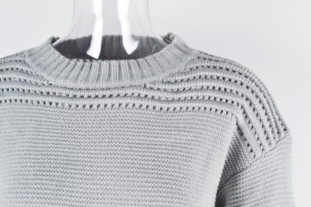 Autumn Women Clothing Solid Color Sweater Bottoming Shirt Long Sleeve Hollow Out Cutout Pullover Sweater Women - Image 13