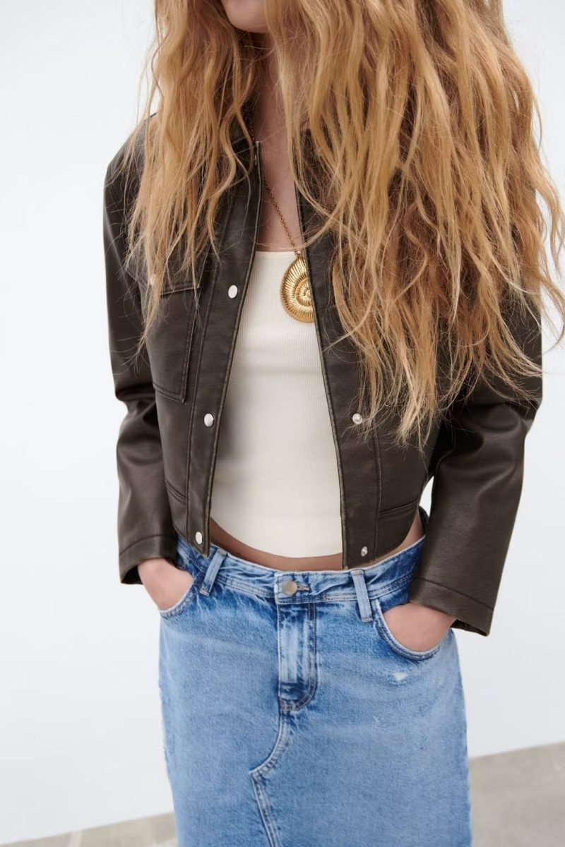 Summer Faux Leather Short Jacket Women Leather Jacket - Image 2