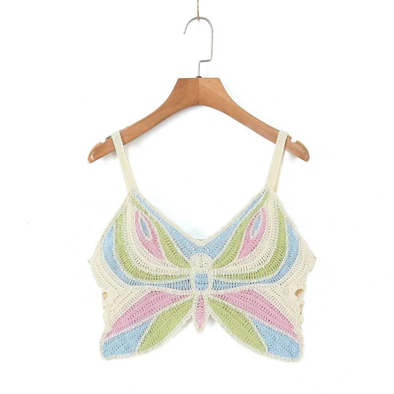 Summer Beaded Vintage Bow Sling Crocheted Short Small Sling - Image 3