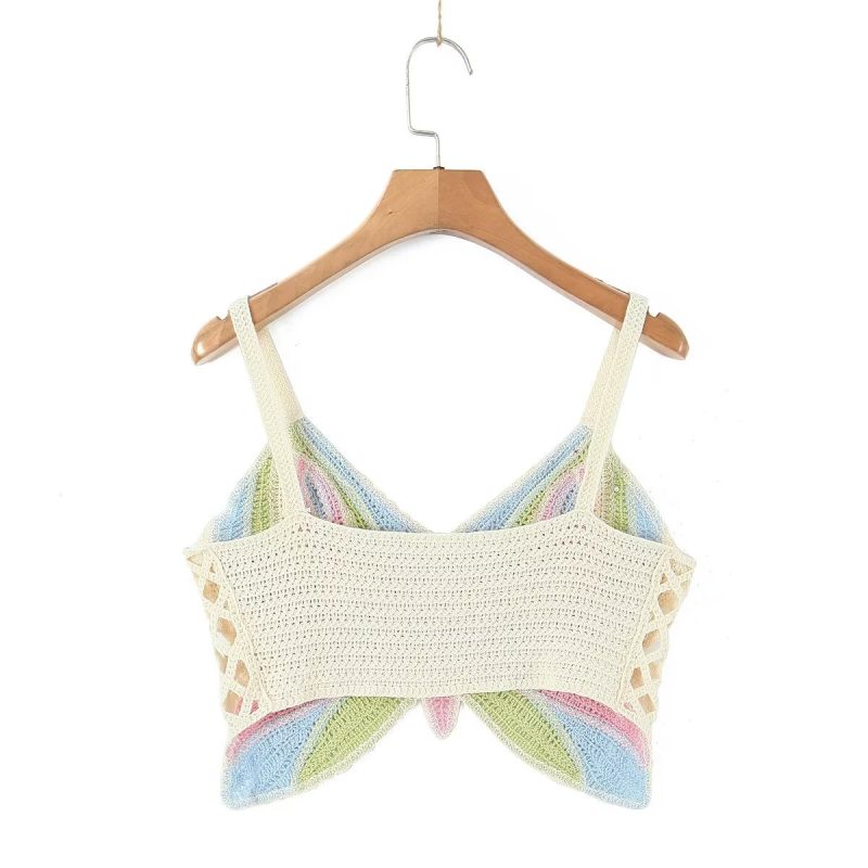 Summer Beaded Vintage Bow Sling Crocheted Short Small Sling - Image 4