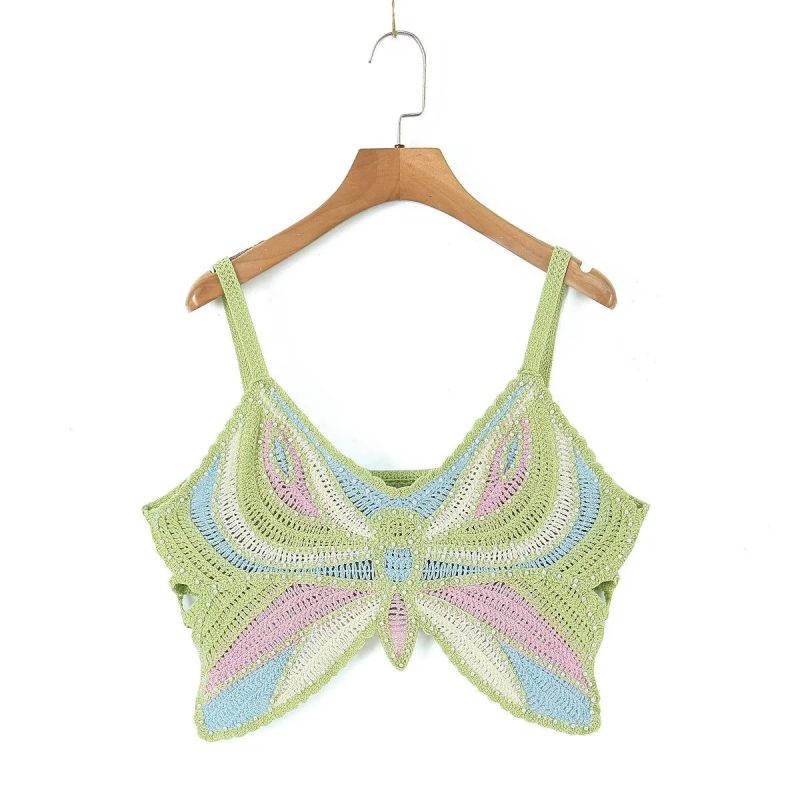 Summer Beaded Vintage Bow Sling Crocheted Short Small Sling - Image 5