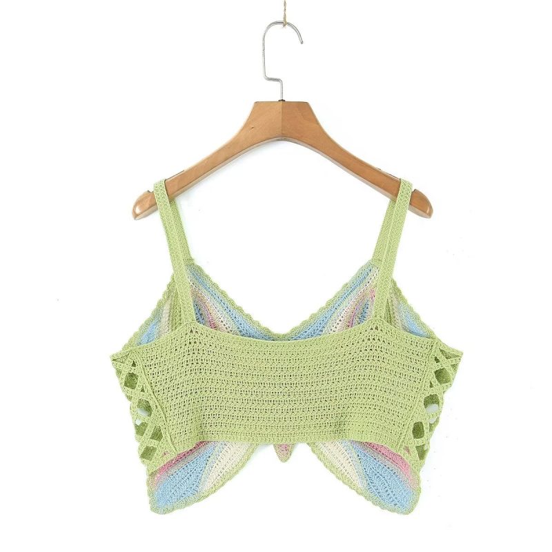 Summer Beaded Vintage Bow Sling Crocheted Short Small Sling - Image 6