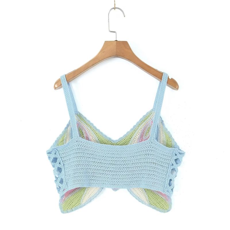 Summer Beaded Vintage Bow Sling Crocheted Short Small Sling - Image 8