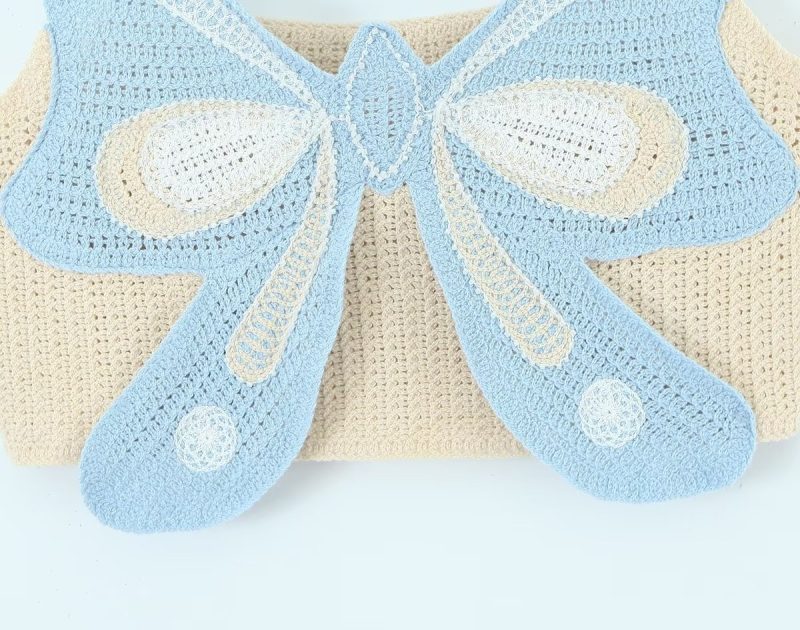 Spring Nail Beading Holiday Bowknot Decoration V Neck Short Camisole Women - Image 10