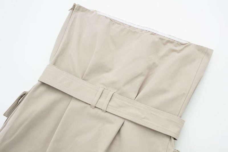 Summer Women Clothing Waist Controlled Pocket Dress with Tube Top - Image 11
