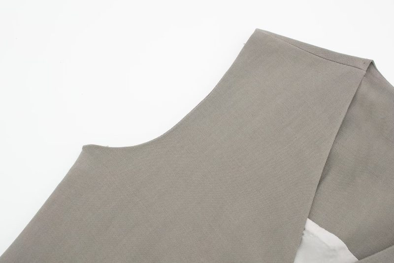 Women  Sleeveless Straight Vest High Waist Casual Trousers Suit - Image 6