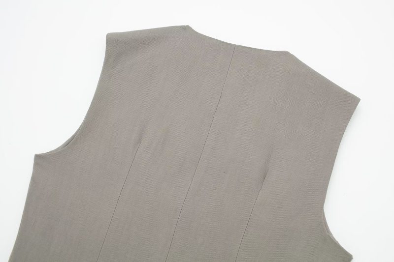 Women  Sleeveless Straight Vest High Waist Casual Trousers Suit - Image 8