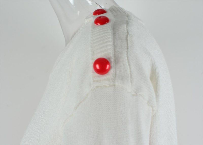 Autumn Winter Pullover Patchwork Button Sweater Striped Stitching Knitwear - Image 6