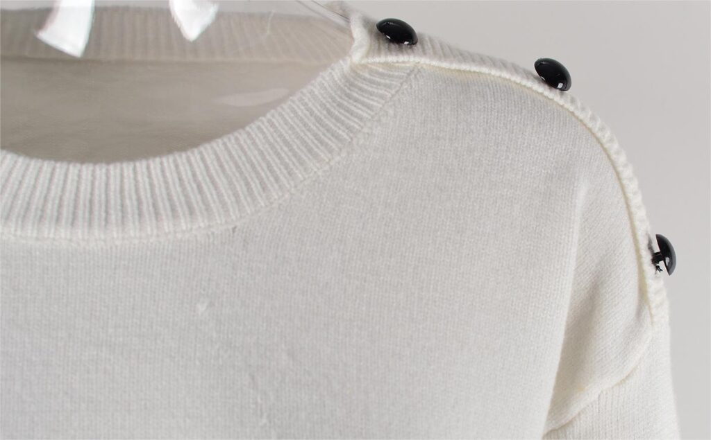 Autumn Winter Pullover Patchwork Button Sweater Striped Stitching Knitwear - Image 12