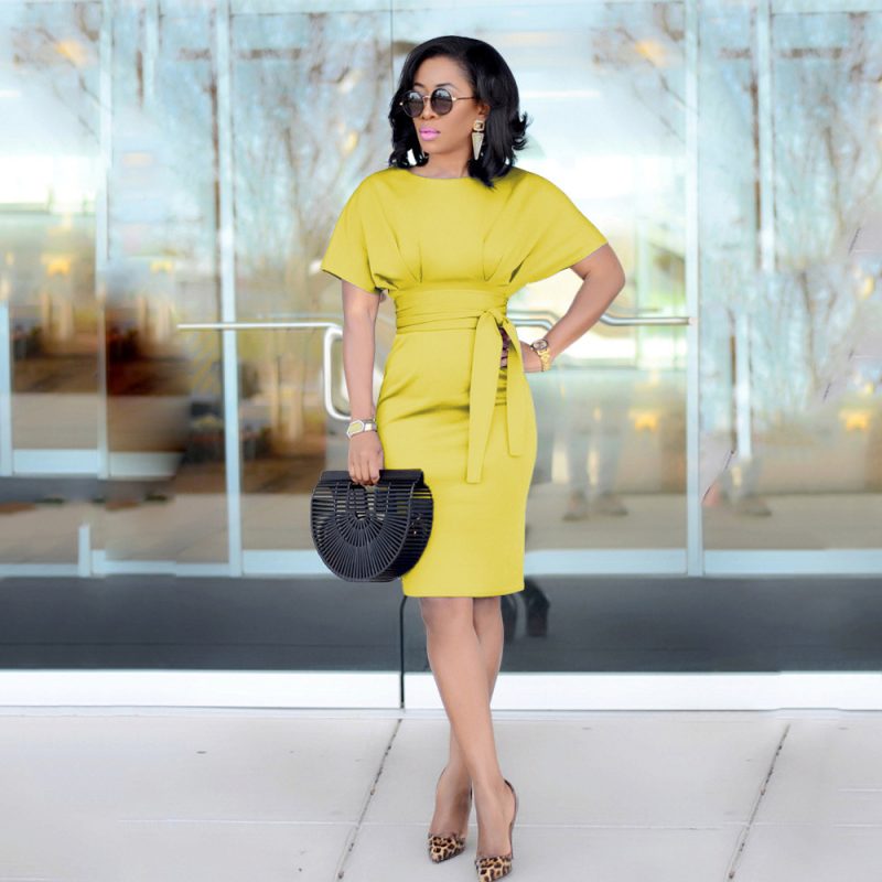 Women Clothing Autumn Slim Fit Dress Business Wear Women Dress - Image 4