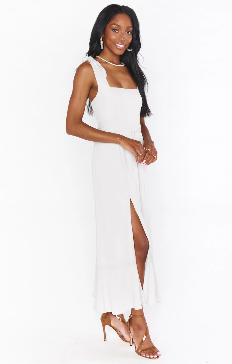 New Elegant Fashion Women Clothing Rope Split Dress French High Sense - Image 4