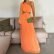 Women Dress Summer One Shoulder Long Sleeve Cropped Outfit Solid Color Loose Dress