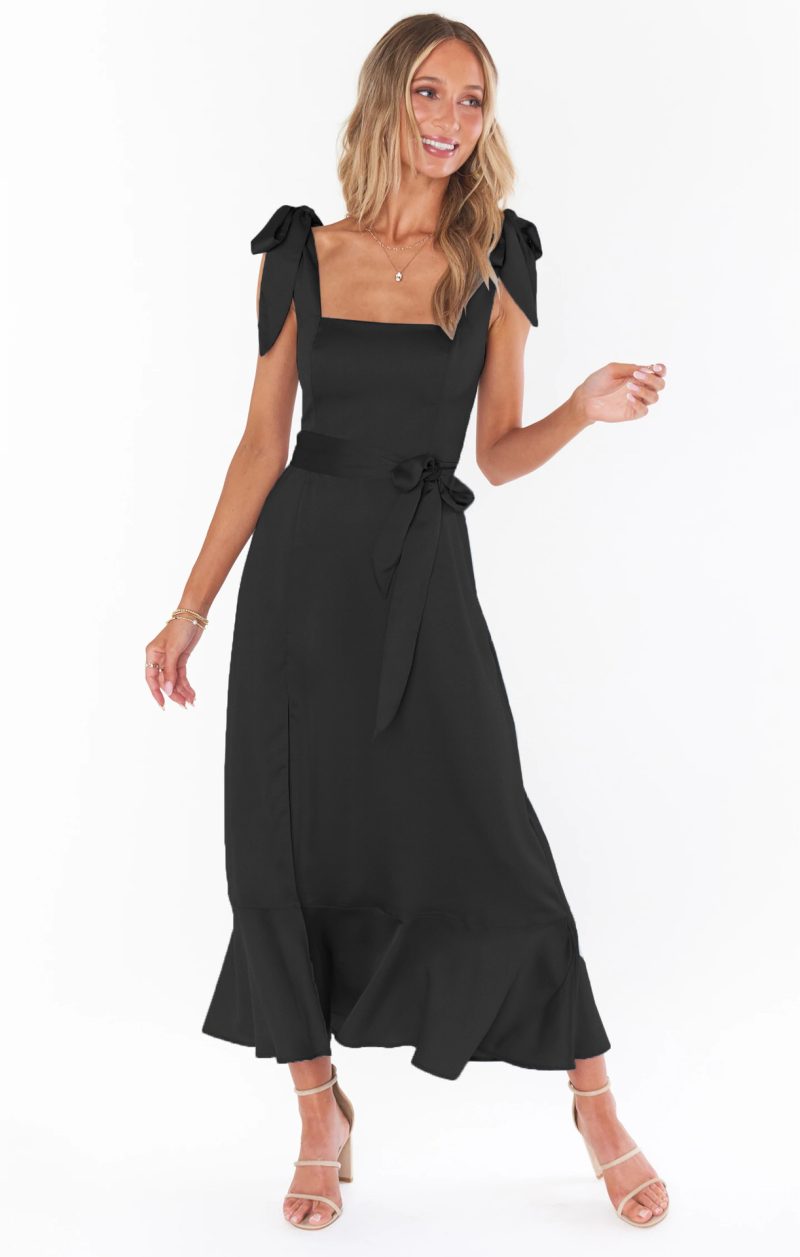 New Elegant Fashion Women Clothing Rope Split Dress French High Sense - Image 5