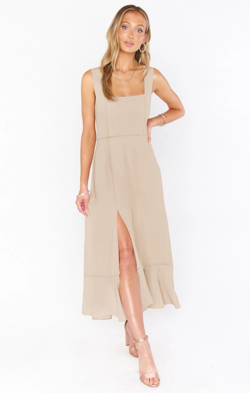 New Elegant Fashion Women Clothing Rope Split Dress French High Sense - Image 2