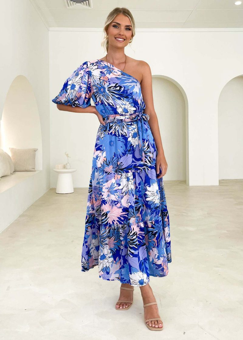 Summer Maxi Dress Printed Elegant Holiday Long Large Hem Dress for Women - Image 3