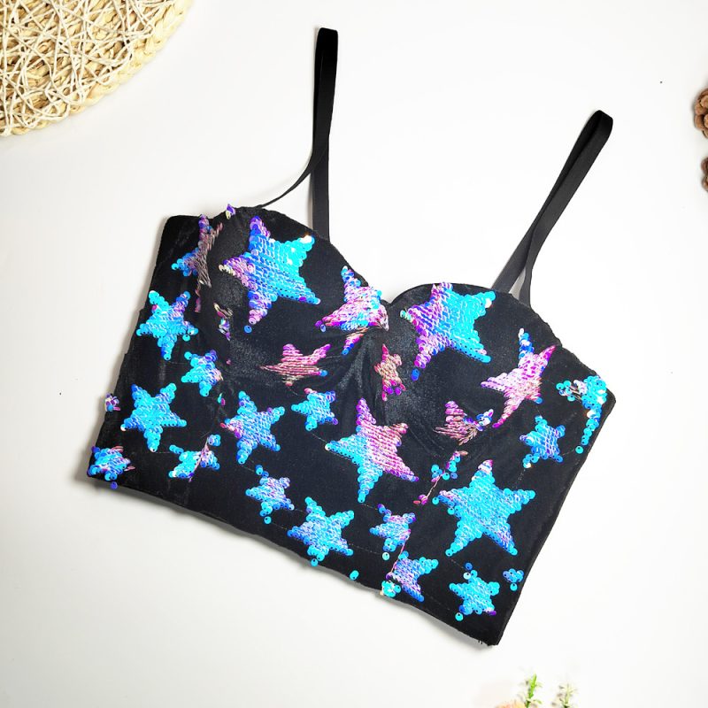 Light Luxury Socialite Elegant Embroidery Spaghetti Straps Outerwear with Steel Ring - Image 2